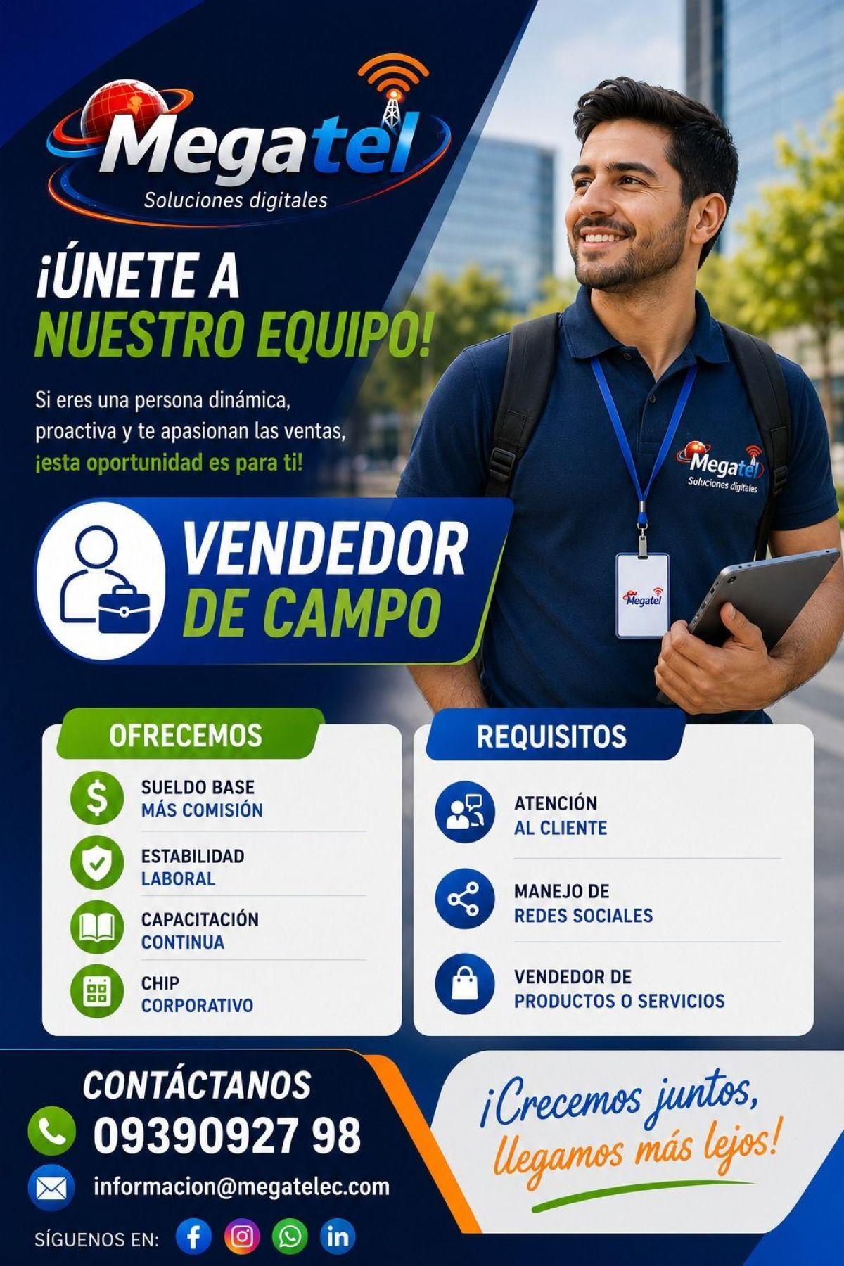 ¡únete a nuestro equipo! vendedor de campo en Pichincha
